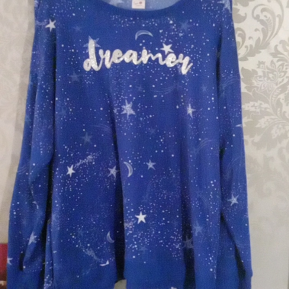 Secret Treasures Blue Starry Pajama Set Intimates - Picture 2 of 5
